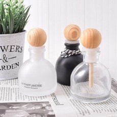 캔들이케아 50ml 벨라인 디퓨저 용기 우드볼스틱 세트, 1개, 투톤브라운