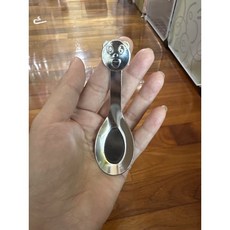 歐岱D7兒童不鏽鋼湯匙餐碗組，幼稚園國小適用，寶寶副食品學習餐具, 全不鏽鋼材質「熊貓頭」, 1個