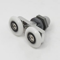 새로운 4개 세트 무거운 욕실 유리문 풀리 롤러 스윙 더블 나일론 휠 러너 직경 19/23/25/27mm, 04 Wheel Diameter 23mm