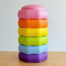 스텝핑스톤 레인보우 스톤 신체놀이 유아체육 디딤돌 밸런스 보드 유치원 어린이집, 팔각형 마카롱 세트