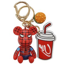 정품 포포베 키링 열쇠고리 자동차 키홀더 가방인형키링 백꾸, 거미맨, 1개