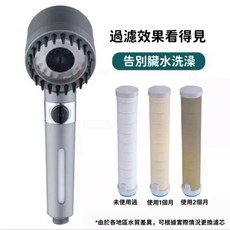 增壓過濾四合一花灑 在家即享水療般沐浴, 單獨濾芯*5, 1個