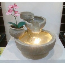 娟兒藝品 石磨流水盆, (小)石磨流沙