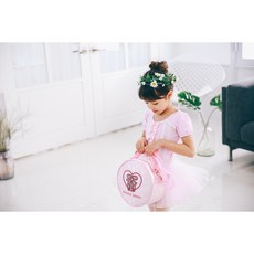 [엘레네]새틴탬버린가방 새틴가방 발레가방 탬버린가방 발레슈즈가방 토슈즈가방 핑크발레가방