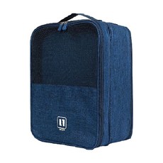 防潑水手提鞋子收納袋, 藏青色, 1個