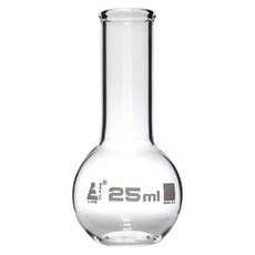 EISCO 끓는 플라스크 25ml 붕규산 유리 평평한 바닥 좁은 목