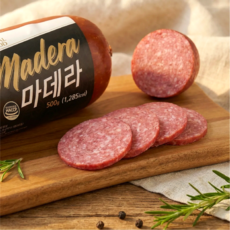 프리미엄 마데라 소시지 레드와인 훈제 진한 풍미 가득한 소시지, 1개, 500g