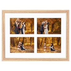 갤러리파크 4구 매트액자 돌잔치 웨딩액자 4x6인치 TS11 액자, 1개