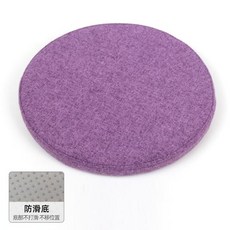 탈부착 가능한 원형 의자 패드 묶는 끈 포함 창문 좌석용 높은 스툴 작은 스툴 쿠션 모던 심플 스타일 패브릭, 62)타로 퍼플(바닥 미끄럼 방지)