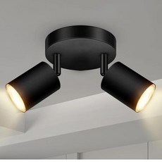 현대적인 천장 회전식 듀얼 벽 복도 거실 침실 주방용 검정색에너지 절약