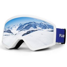 SANWICH 만 3-14세 남아 여아용 아동용 스키 고글 100% 자외선 차단 OTG 스키 고글 (그레이), 회색