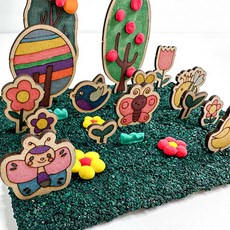 꿀벌과 나비 봄만들기 점토놀이 DIY 키트 미술수업 홈스쿨링 공예수업 어르신미술