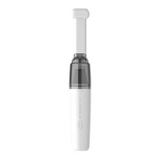 無線充電式手持吸塵器 家用車內清潔, 充電款 塑膠濾網 白色, 小彩盒裝