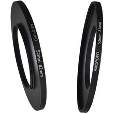 52mm에서 82mm로 변환하는 카메라 필터 링 단계별 어댑터 82mm UV ND CPL용 금속, 52mm to 82mm, 1개