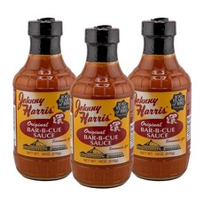 조니 해리스 오리지널 바비큐 소스 글루텐 프리 바비큐 클래식 볼드 맛 고메 요리 정통 남부 레시피 치킨용 리치 그릴 소스 - 3팩, Johnny Harris 오리지널 바베큐 소스, 글루텐