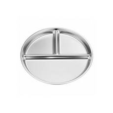 鍋太后 304不鏽鋼 211減脂分隔餐盤 20cm 科學飲食, 不鏽鋼, 1個