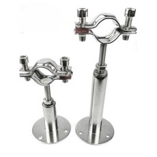 파이프 고정 거치대 조정 배관 가능 버클 304 브래킷 클램프 홀더 벽 받침대 스테인레스, 06. 15-가죽 50개 19개-100mm