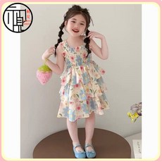 女童弔帶連衣裙夏季2025新款兒童超好看夏裝裙子女寶寶公主裙薄款