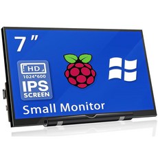 HMTECH 라즈베리 파이 화면 10.1인치 터치스크린 모니터 1024x600 휴대용 HDMI 16:9 5/4/3/2/Zero/B/B+ Win11/10/8/7 무료 드라이버용, 7inch Monitor, 1개