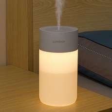 루미트론 아쿠아샤인 무선 무드등 가습기 차량용 탁상용 휴대용 400ml, 화이트