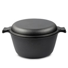 무쇠 솥 주철 냄비 그리들 화덕 바베큐 뚜껑불판 화로대, 1개