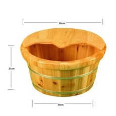 편백 족욕통 가정용 족욕기 나무 발찜질 히노끼 습식, 21cm 양면 뚜껑 포함, 기본 모델명/품번