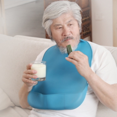 솔레르 흘림방지 어른턱받이, 블루, 1개