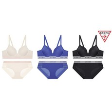 게스언더웨어 속옷 3종택1에어로쿨메쉬 로고밴드 노와이어브라팬티세트GDWBR511BP511 GIV091 WDK809