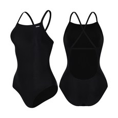 누이브 여성용 실내 블랙스완 미들컷 원피스 수영복