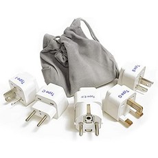 전 세계 국제 여행용 셉틱스 어댑터 플러그 세트 - 접지형 안전 휴대폰 충전기 배터리 카메라 등과 함께 작동합니다, World travel