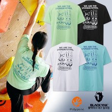 블랙야크 여름 클라이밍 공용 볼더링 그래픽 반팔 티 통기성 높은 스판 기능성 등산 라운드 티셔츠