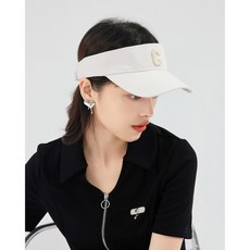 空顶網球帽 球帽女新款空頂帽遮陽鴨舌運動帽大帽檐透氣舒適, 大C空頂帽-白色, 1個