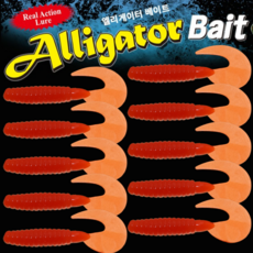 JRC 엘리게이터 와인드4인치 그럽 우럭광어웜 쏘가리 농어 배스 빅마마글럽, 1개