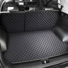 지엠지모터스 퀼팅 가죽 트렁크매트 풀세트, 모하비(08~19), 올블랙