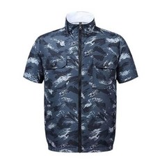 空調服男風扇衣50防曬外套水冷工作服吸濕排汗冰絲涼感外套速乾透氣休閒運動外套夏天大尺碼防曬襯衫薄跑步登山輕薄上衣男, 4XL 建議體重(105-115 公斤), 藍白色+風扇
