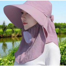 코지위크 마스크 햇빛가리개 밭일 농사 모자 S05, 퍼플