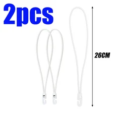 6/1개 번지 코드 세트 묶음 로프 고탄성 수하물 스트랩 자전거용 로프 타이 다운 캠핑 및 자동차용 코드 고, 03 White-2pcs