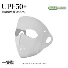 玻尿酸全臉防曬面罩女夏季防紫外線冰絲輕薄透氣護眼角臉基尼口罩