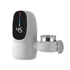 3000W 미니 전기 인스턴트 온수기 220V 110V 가열 수도꼭지 Tankless 주방 욕실 온수 디지털 디스플레이, 영국, White 1