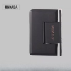 JINKADA 玻璃門鉸鏈 90度 啞光黑 無框玻璃門夾