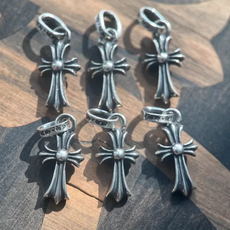 CH 925純銀十字架項鍊吊墜 時尚百搭信仰飾品