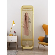 디자인 미니호환옷장 슬림 옷장 1인용 철제 슬림옷장, 차림새, 금색 60x50x170 단문 일체형