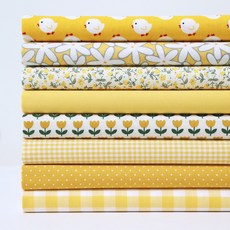 花卉格紋系列20支棉布, 8種, 1組