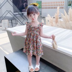 小不點兒 碎花洋裝 女童連衣裙 夏季公主裙