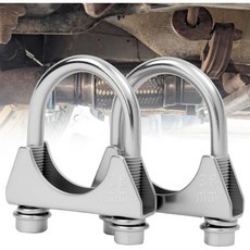 1.5인치 U볼 머플러 배기 클램프 새들 스타일 외경 팁 파이프 연결용 38mm적합, 1.5" OD (38 mm)
