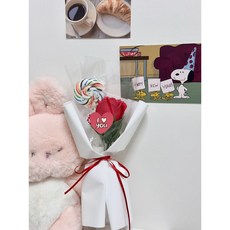 데이핸드 화이트데이 사탕장미꽃다발, 빨강