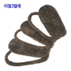 청소슬리퍼 리필패드 3켤레 교체용리필 극세사 걸레슬리퍼용리필, 1세트, 리필-챠콜남