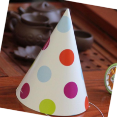 생일모자 왕 땡땡이 고깔모자, 본상품