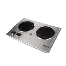 bueno 陶瓷不鏽鋼雙口電陶爐, DO-4020, 嵌入式