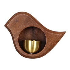 자석 도어벨 황동 현관문 우드 출입문 풍경 문종 57347PC 1(EA), 원형 - 연브라운